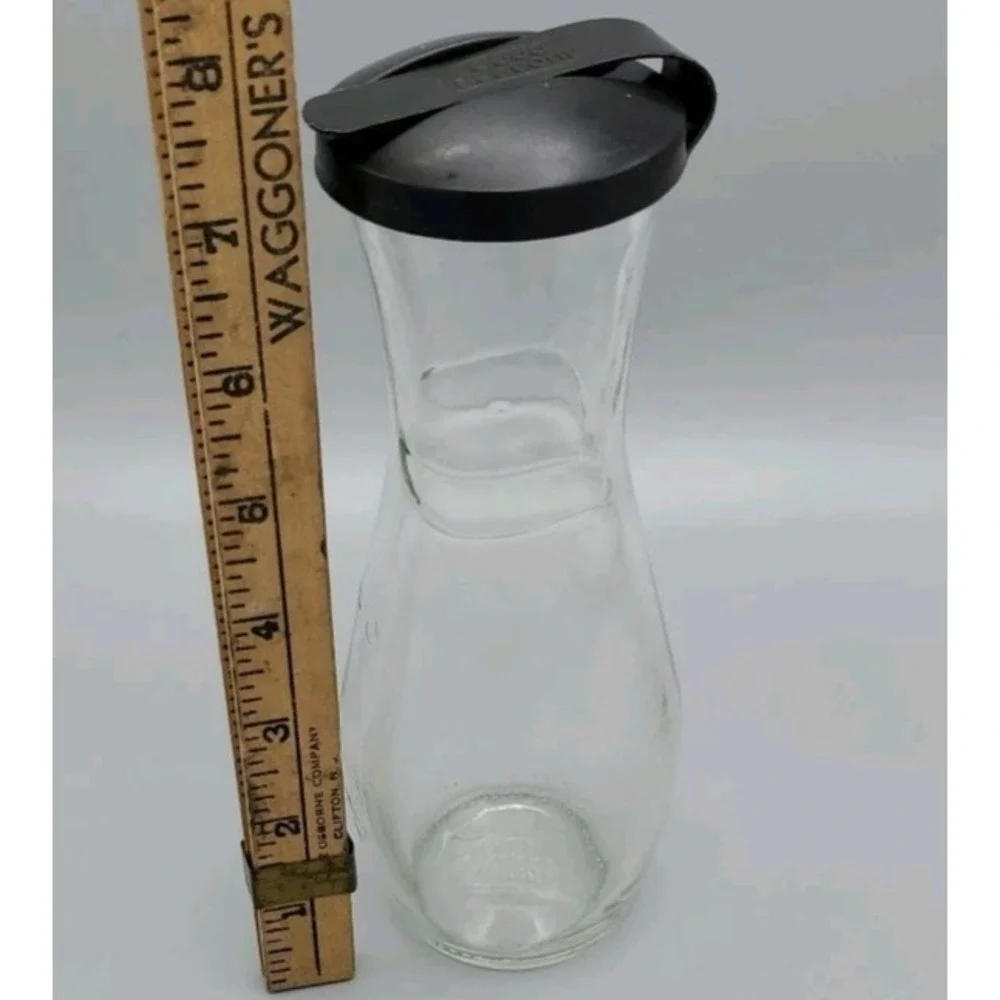 Good Seasons‎ Glass Cruet with Markings For Oil Vinegar Water and Top